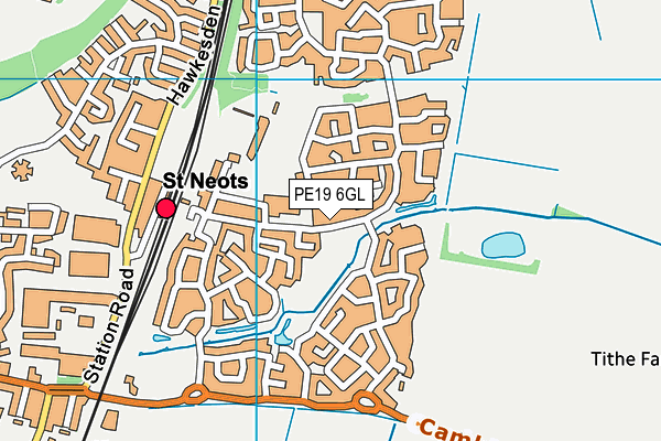 PE19 6GL map - OS VectorMap District (Ordnance Survey)