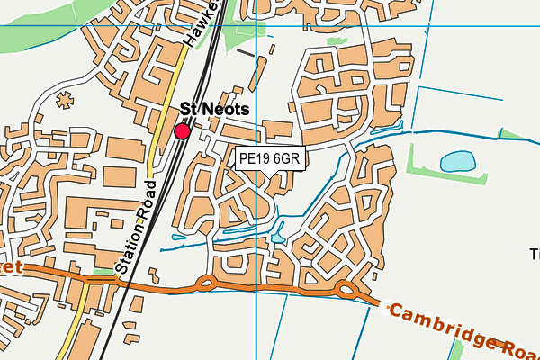 PE19 6GR map - OS VectorMap District (Ordnance Survey)