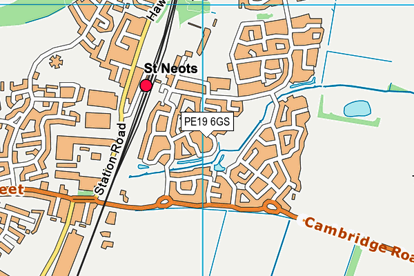 PE19 6GS map - OS VectorMap District (Ordnance Survey)