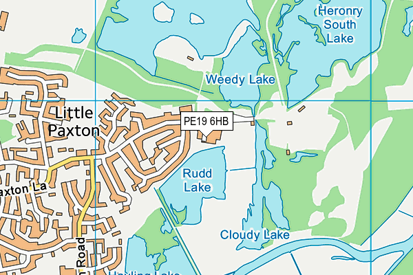 PE19 6HB map - OS VectorMap District (Ordnance Survey)