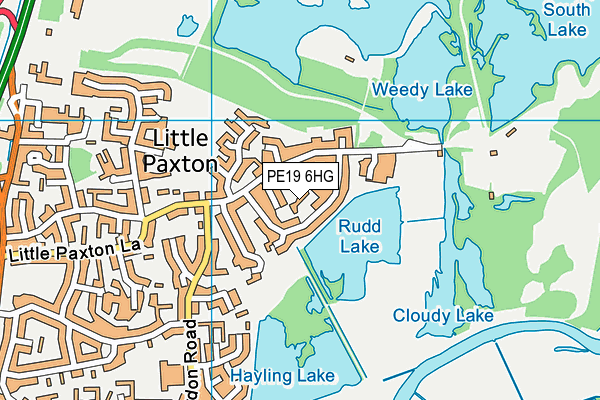 PE19 6HG map - OS VectorMap District (Ordnance Survey)