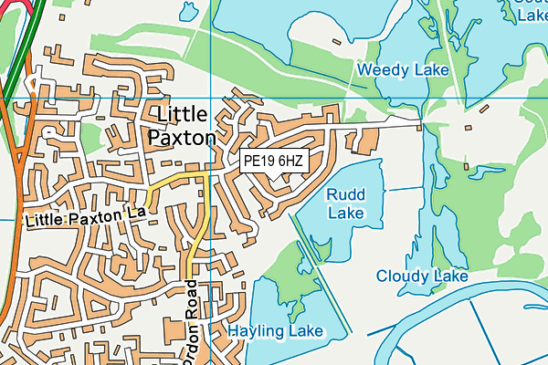 PE19 6HZ map - OS VectorMap District (Ordnance Survey)