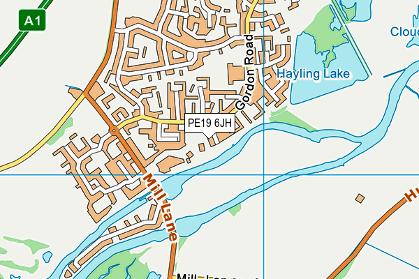 PE19 6JH map - OS VectorMap District (Ordnance Survey)