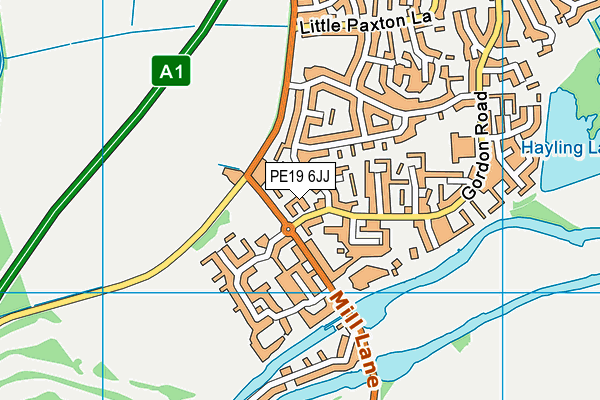 PE19 6JJ map - OS VectorMap District (Ordnance Survey)