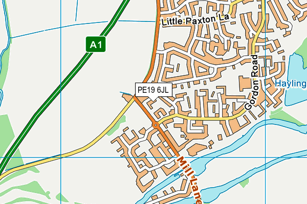 PE19 6JL map - OS VectorMap District (Ordnance Survey)