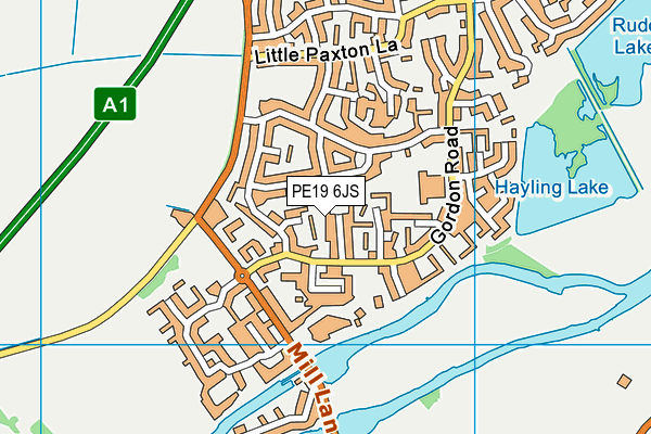PE19 6JS map - OS VectorMap District (Ordnance Survey)