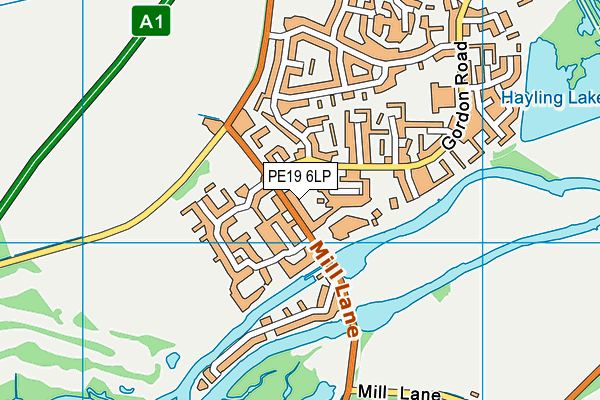 PE19 6LP map - OS VectorMap District (Ordnance Survey)