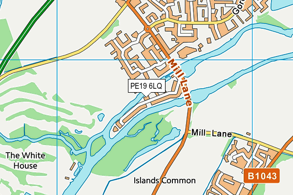 PE19 6LQ map - OS VectorMap District (Ordnance Survey)