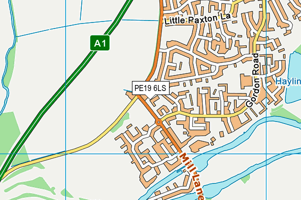 PE19 6LS map - OS VectorMap District (Ordnance Survey)
