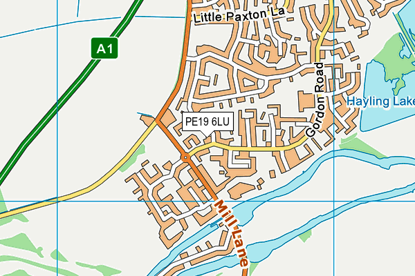 PE19 6LU map - OS VectorMap District (Ordnance Survey)