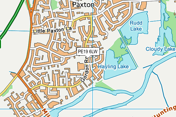 PE19 6LW map - OS VectorMap District (Ordnance Survey)
