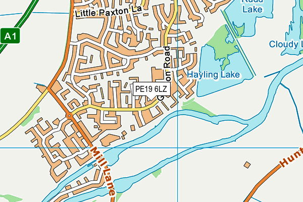PE19 6LZ map - OS VectorMap District (Ordnance Survey)