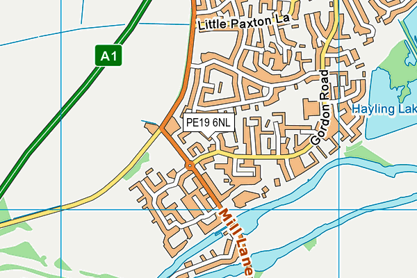 PE19 6NL map - OS VectorMap District (Ordnance Survey)