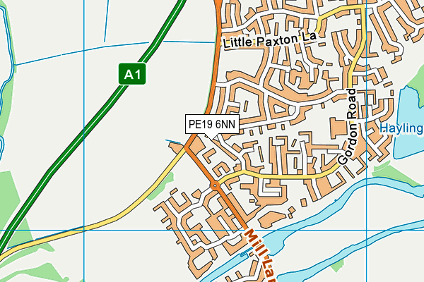 PE19 6NN map - OS VectorMap District (Ordnance Survey)