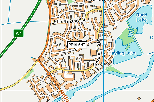 PE19 6NT map - OS VectorMap District (Ordnance Survey)
