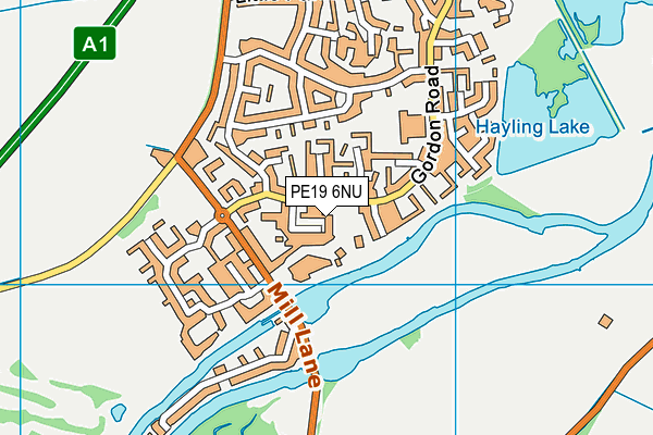 PE19 6NU map - OS VectorMap District (Ordnance Survey)