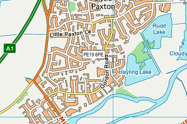 PE19 6PE map - OS VectorMap District (Ordnance Survey)