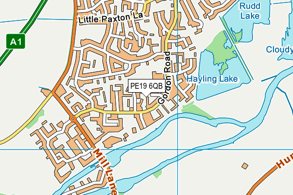 PE19 6QB map - OS VectorMap District (Ordnance Survey)