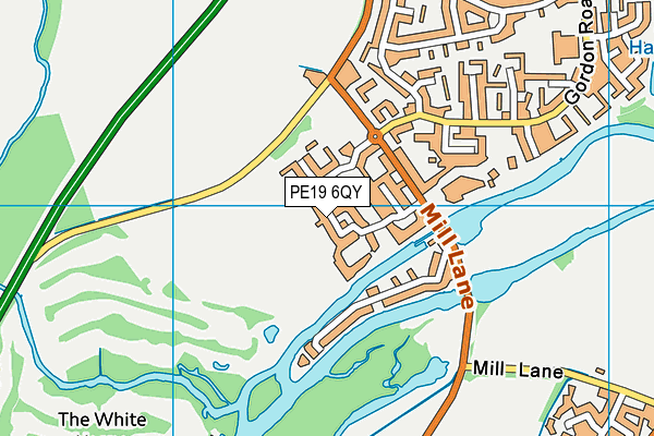 Little Paxton Hub map (PE19 6QY) - OS VectorMap District (Ordnance Survey)