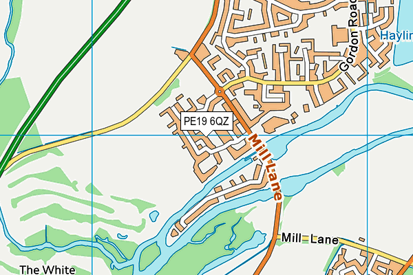 PE19 6QZ map - OS VectorMap District (Ordnance Survey)