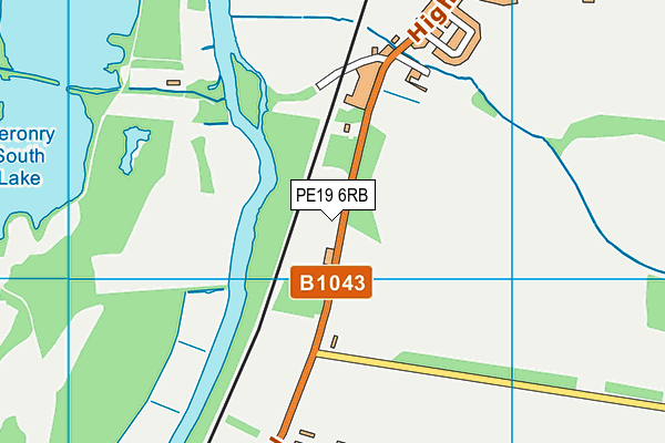 PE19 6RB map - OS VectorMap District (Ordnance Survey)
