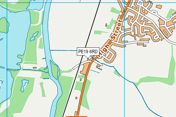 PE19 6RD map - OS VectorMap District (Ordnance Survey)