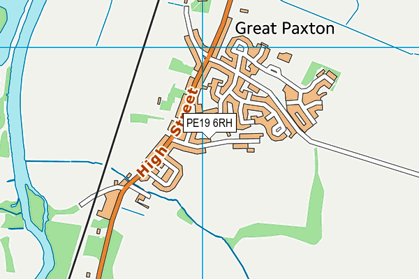 PE19 6RH map - OS VectorMap District (Ordnance Survey)