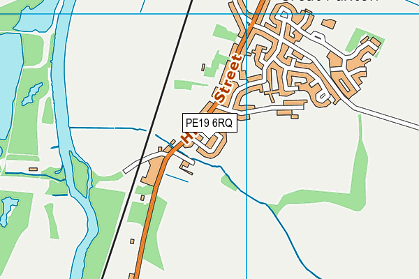 PE19 6RQ map - OS VectorMap District (Ordnance Survey)
