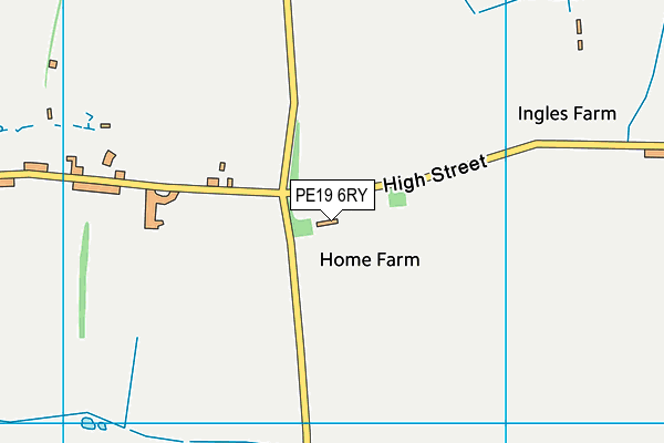 PE19 6RY map - OS VectorMap District (Ordnance Survey)