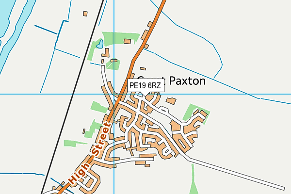 PE19 6RZ map - OS VectorMap District (Ordnance Survey)