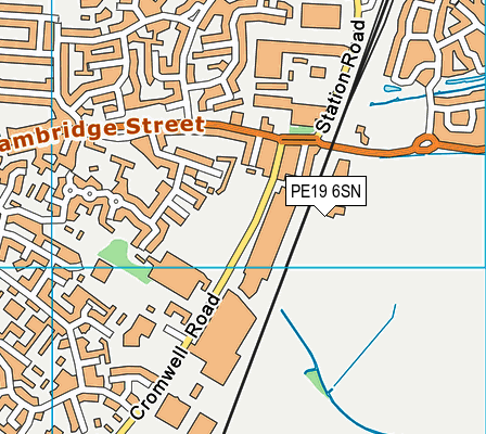 PE19 6SN map - OS VectorMap District (Ordnance Survey)