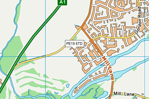 PE19 6TD map - OS VectorMap District (Ordnance Survey)