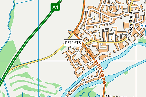 PE19 6TS map - OS VectorMap District (Ordnance Survey)