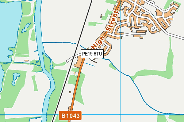 PE19 6TU map - OS VectorMap District (Ordnance Survey)