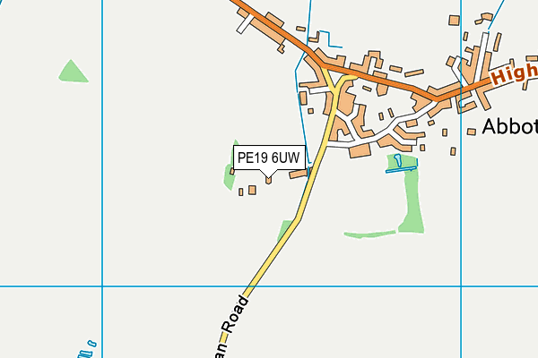 PE19 6UW map - OS VectorMap District (Ordnance Survey)