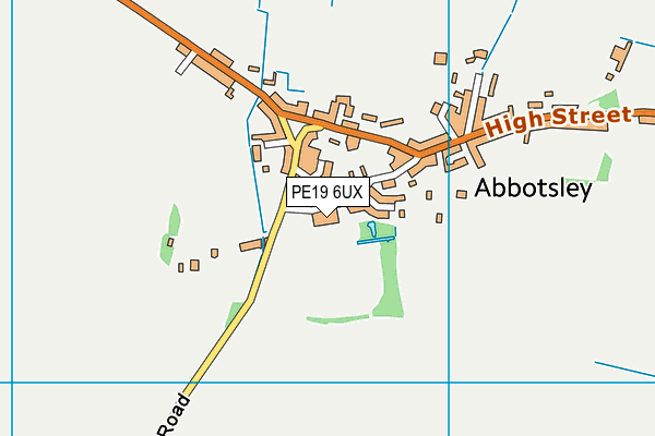 PE19 6UX map - OS VectorMap District (Ordnance Survey)