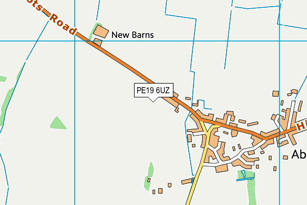 PE19 6UZ map - OS VectorMap District (Ordnance Survey)