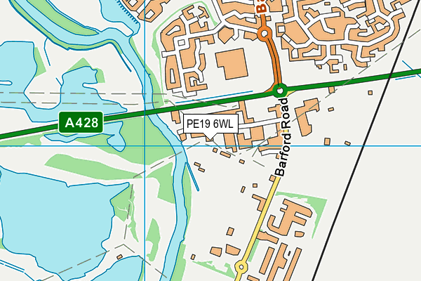 PE19 6WL map - OS VectorMap District (Ordnance Survey)