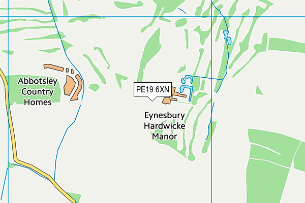 Abbotsley Golf Hotel (Closed) map (PE19 6XN) - OS VectorMap District (Ordnance Survey)