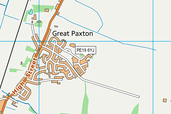 Great Paxton Ce Primary School map (PE19 6YJ) - OS VectorMap District (Ordnance Survey)