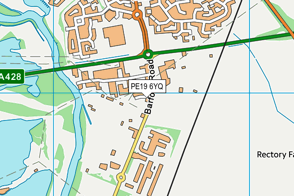PE19 6YQ map - OS VectorMap District (Ordnance Survey)