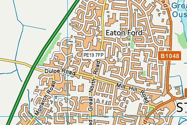 PE19 7FP map - OS VectorMap District (Ordnance Survey)