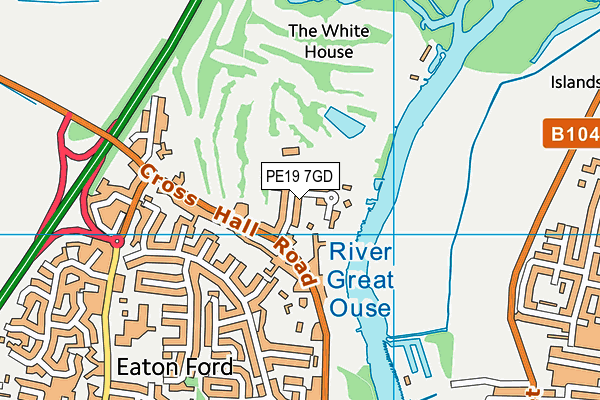 PE19 7GD map - OS VectorMap District (Ordnance Survey)