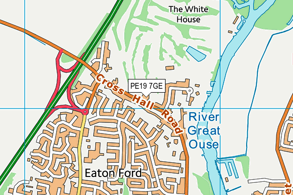 St Neots Golf Club map (PE19 7GE) - OS VectorMap District (Ordnance Survey)