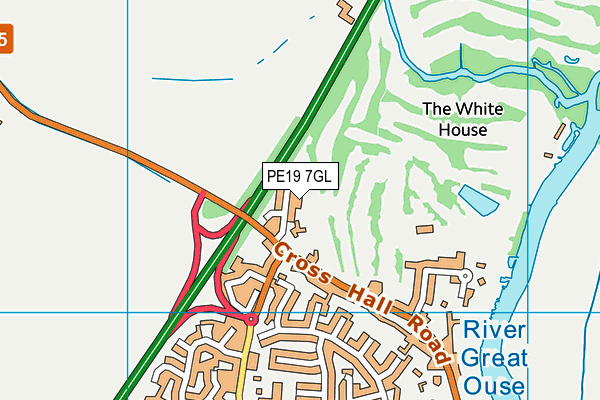 PE19 7GL map - OS VectorMap District (Ordnance Survey)