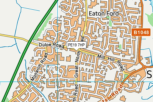 PE19 7HP map - OS VectorMap District (Ordnance Survey)