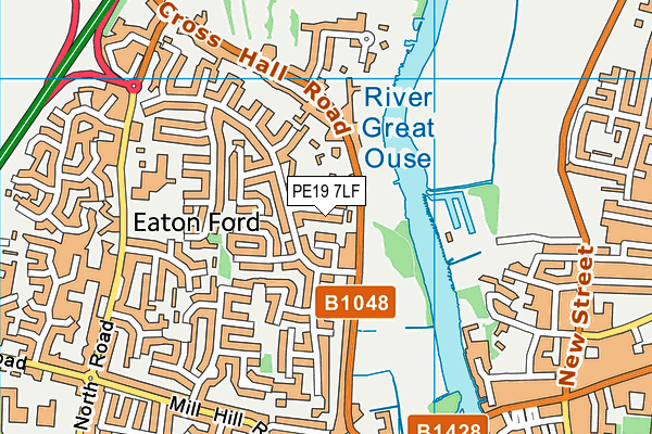 PE19 7LF map - OS VectorMap District (Ordnance Survey)