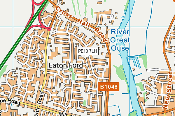 PE19 7LH map - OS VectorMap District (Ordnance Survey)