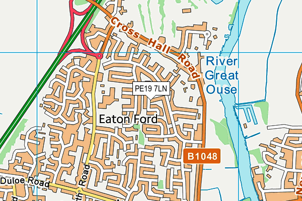 PE19 7LN map - OS VectorMap District (Ordnance Survey)