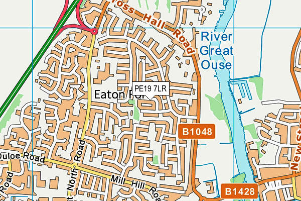PE19 7LR map - OS VectorMap District (Ordnance Survey)